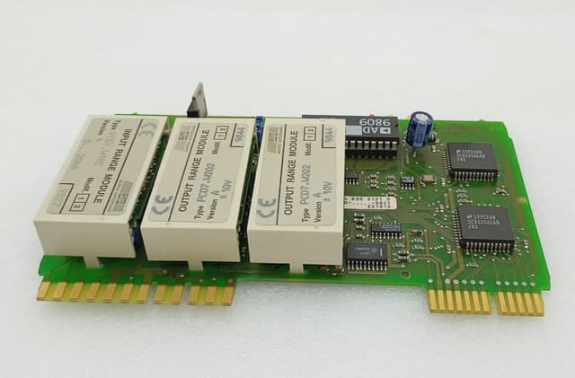 Saia-Burgess PCD4.W100 Analog I/O Module PCB w/ PCD7.W105 Input Module & PCD7.W202 Output Module