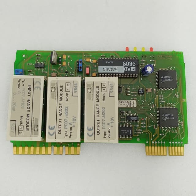 Saia-Burgess PCD4.W100 Analog I/O Module PCB w/ PCD7.W105 Input Module & PCD7.W202 Output Module