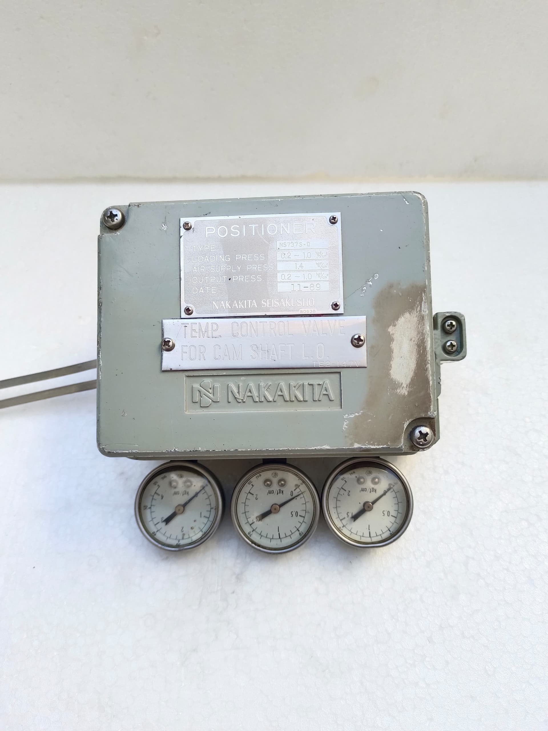 Nakakita Seisakusho Type NS737S-0 Pneumatic Positioner 0.2 – 1.0 kg/cm2