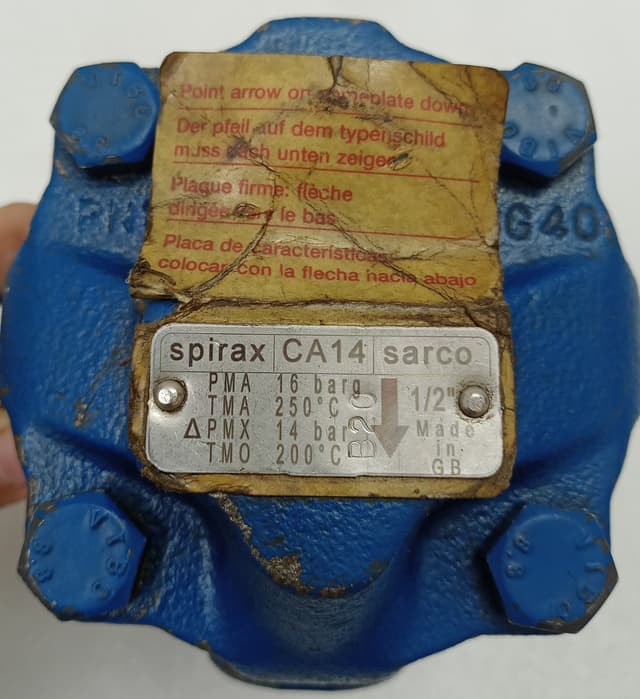 Spirax Sarco CA14 Liquid Drain Trap 1/2" / Air & Gas Float Type Trap PN 16