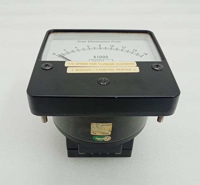 Toyo Electronics 0-16 x1000 RPM Meter DGf-110 w/ FVC-16SN HIGH SPEED TACHOMETER