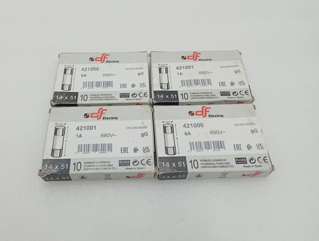 DF Electric Fuse 420001 1A , 420006 6A 690V Pack of 10
