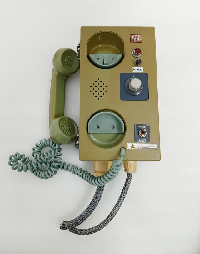 MRC LC-614G Marine Interphone Common Battery Telephone w MRC MR-2000 Headset Set