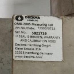 Deckma OMD-2005 Oil Content Meter / Bilge Alarm Monitor / Measuring Cell