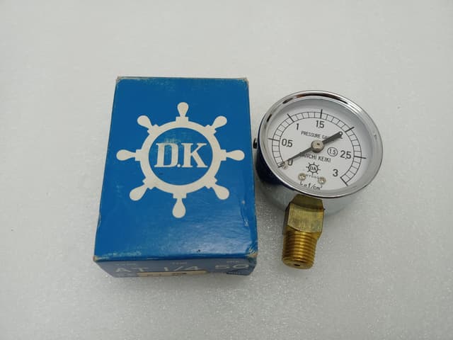 Riken Keiki 0 to 3 kg f/cm2 Pressure Gauge | D.K HYType AT THR I/4 DIA 50