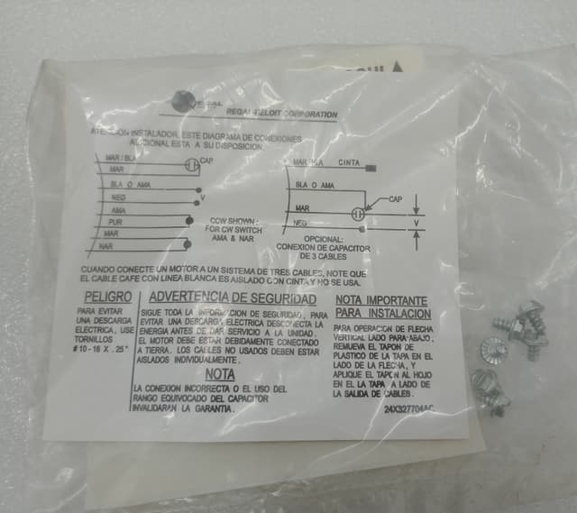 GE 5KCP39NG U724AS Motor 1/3 HP 1035 RPM / 70 C (150 F) Ambient / 5KCP39NGU724AS