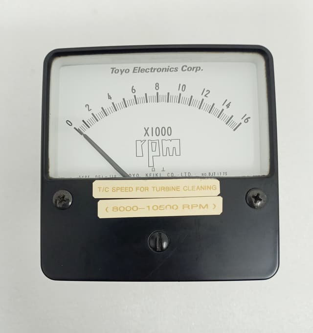 Toyo Electronics 0-16 x1000 RPM Meter DGf-110 w/ FVC-16SN HIGH SPEED TACHOMETER